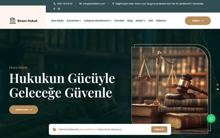 Hukuk bürosu web sitesi tasarımı