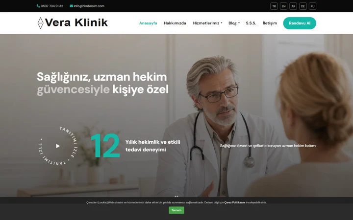 Doktor & klinik web sitesi tasarımı