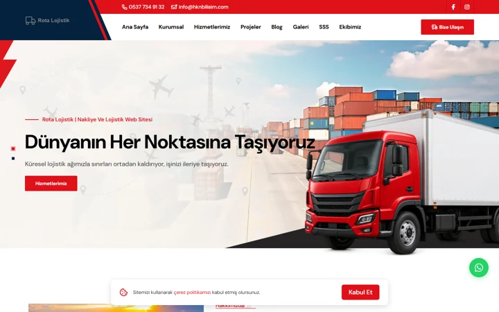 Lojistik firması web sitesi tasarımı