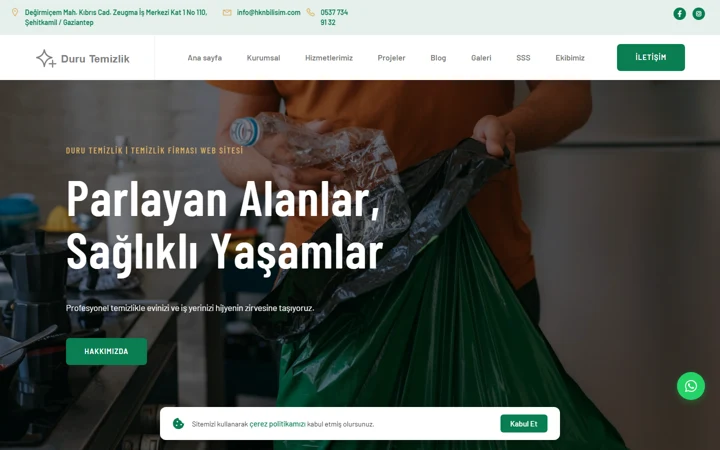 Temizlik firması web sitesi tasarımı